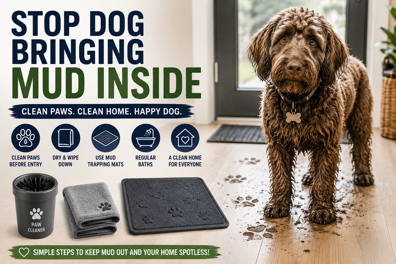 How to Stop Your Dog Bringing Mud Into the House